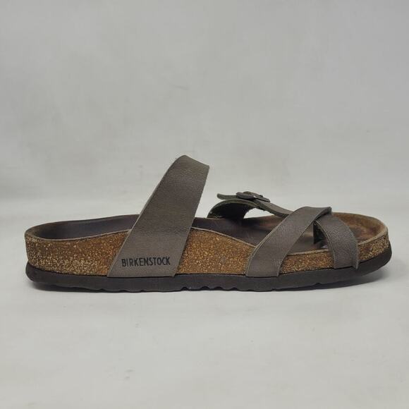 Birkenstock Sandals EU36 US5 Mayari Birko-Flor Mocha Brown Slides Slip On - Picture 5 of 11
